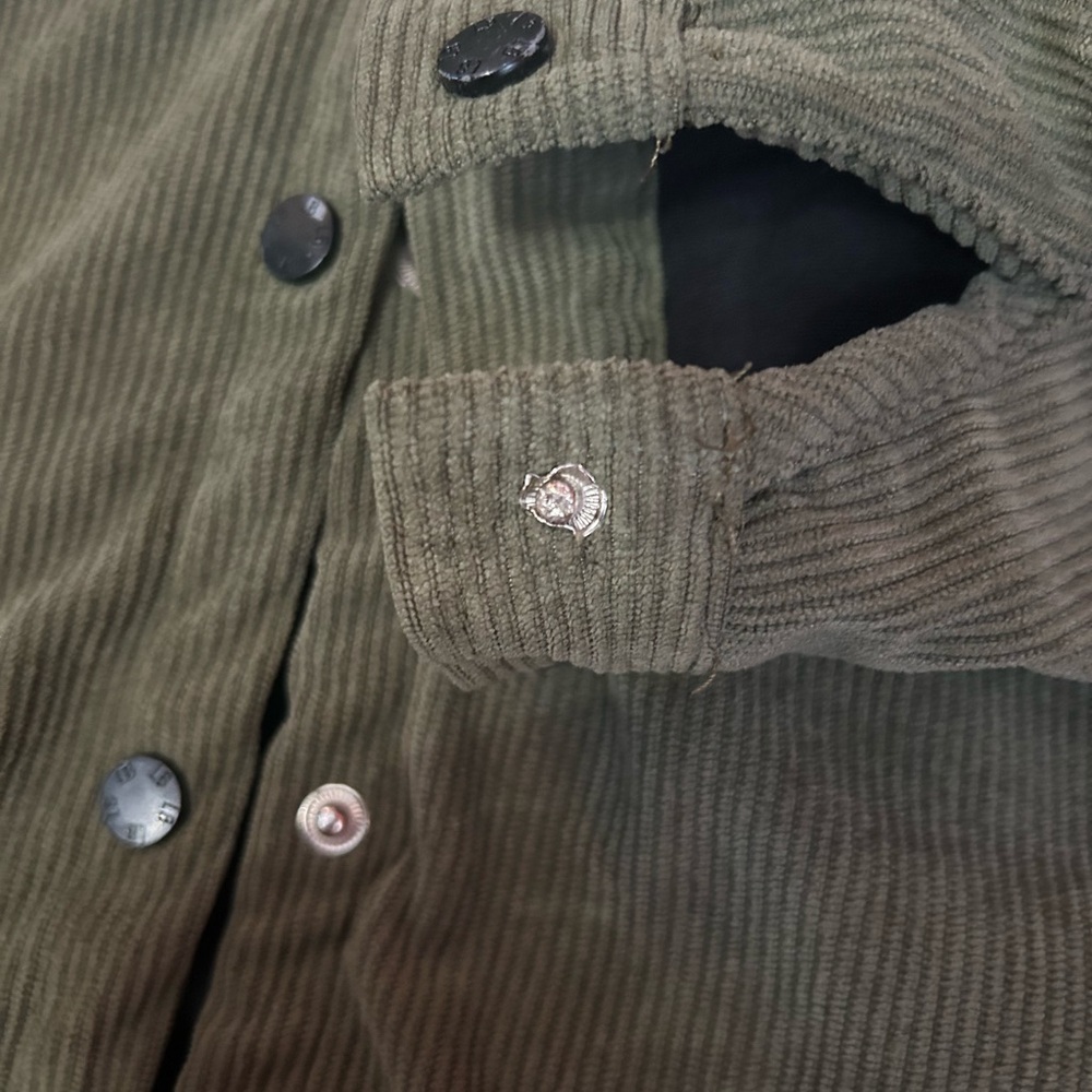 Little Bipsy Green Corduroy Hooded Button Snap 4-5T - Picture 3 of 3